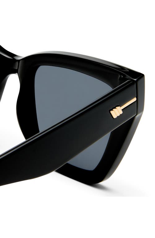 Le Specs Le Coeur 53mm Polarized Cat Eye Sunglasses In Black