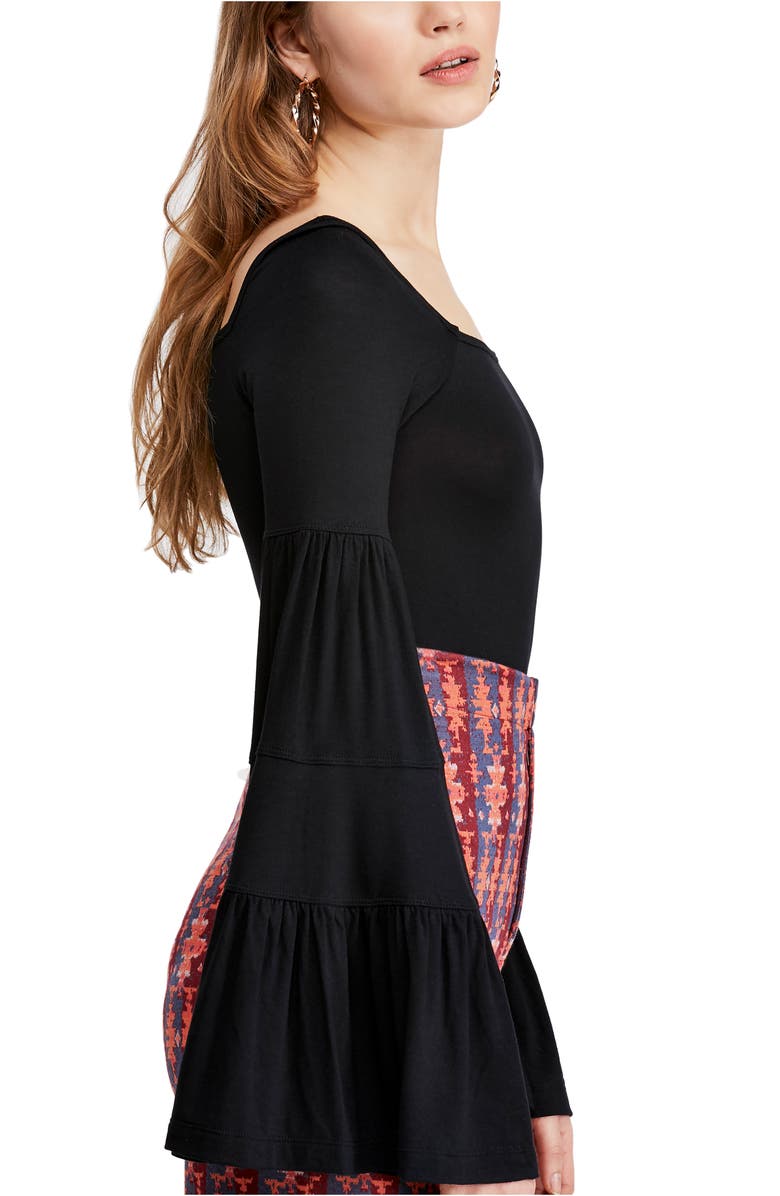 Free People Babetown Bell Sleeve Top, Alternate, color, 