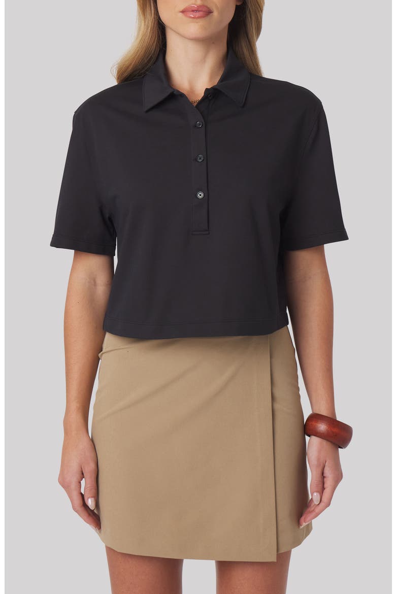 Morgan Athletic Polo, Main, color, BLACK