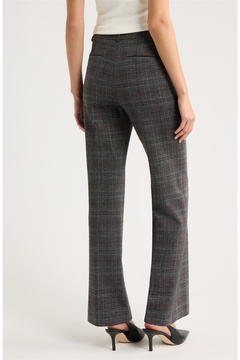 Slim Flare Ankle Trousers, Alternate, color, WINE MULTI