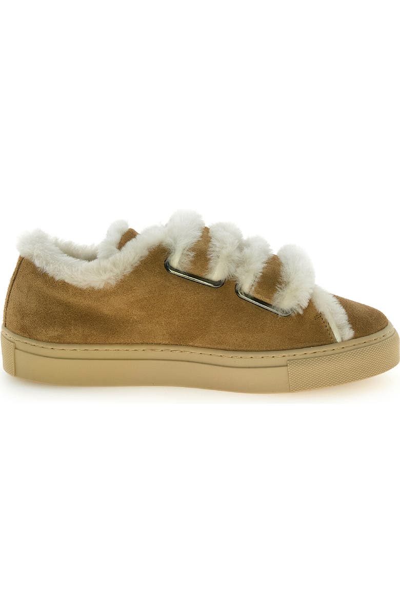 Voile Blanche Gretha Genuine Shearling Sneaker, Alternate, color, Light Brown