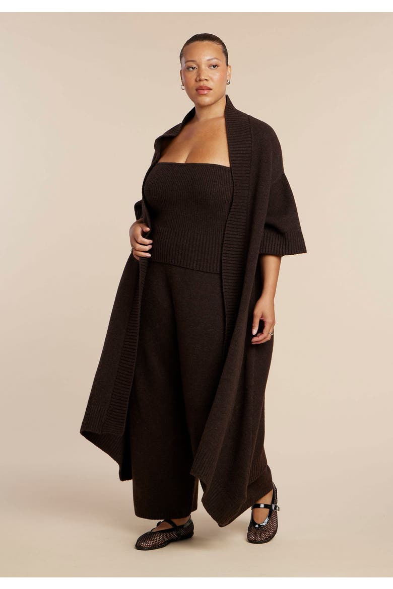 Dramatic Sweater Duster, Alternate, color, CHICORY COFFEE