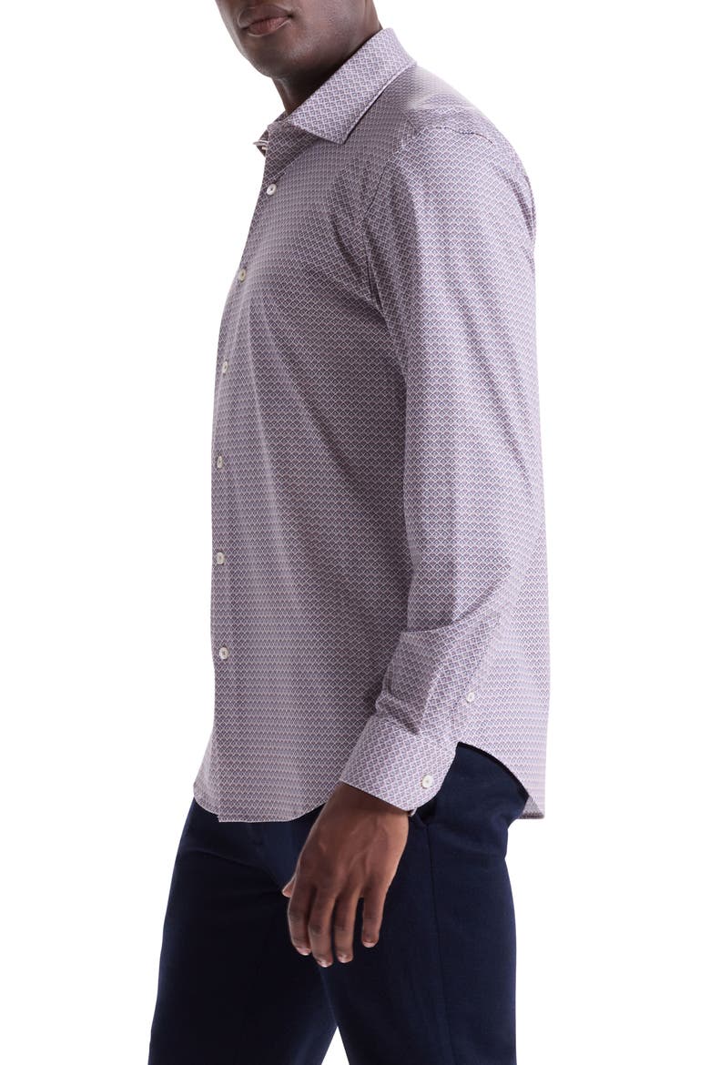 James OoohCotton® Diamond Geo Button-Up Shirt, Alternate, color, WOOD ROSE