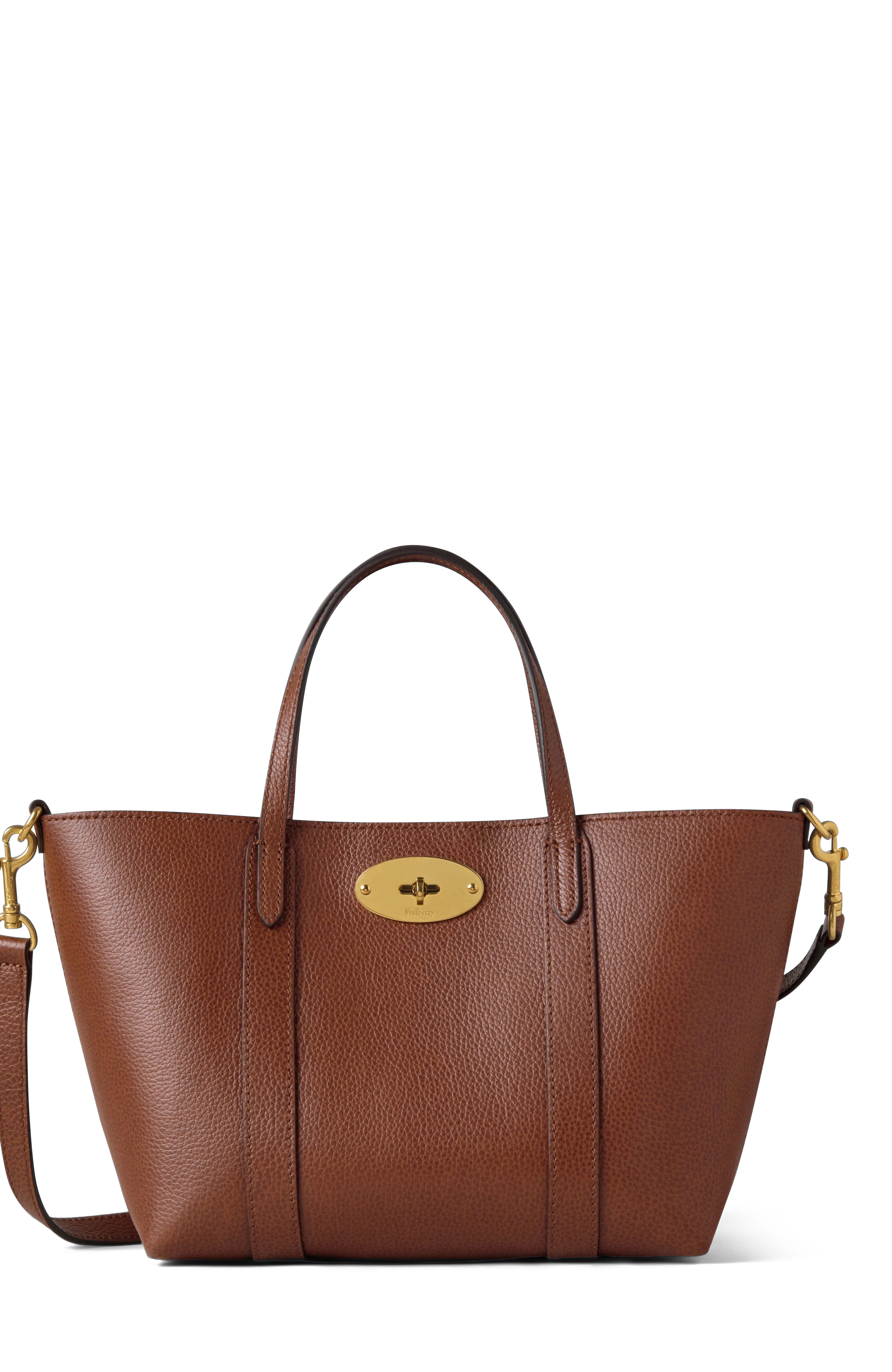 Mulberry Mini Bayswater Tote, Main, color, Oak