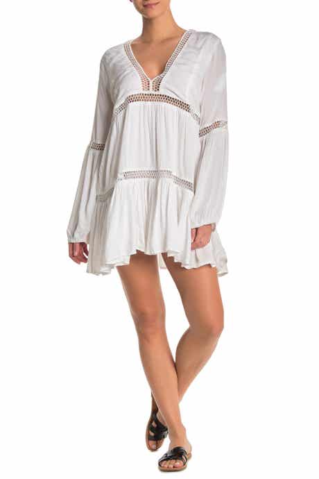 BOHO ME Crochet Croched Inset Cover-Up Dress