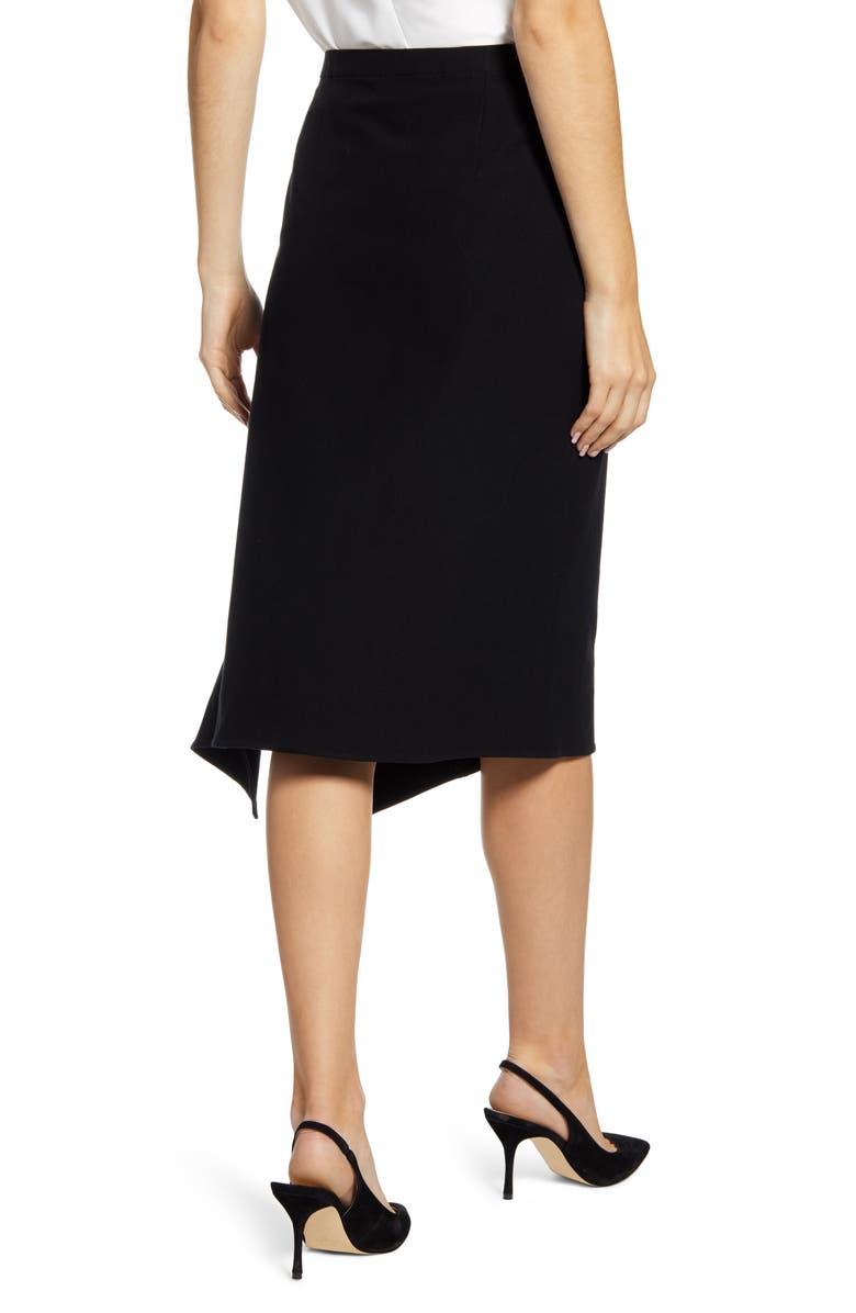Ming Wang Asymmetrical Ruffle Hem Skirt, Alternate, color,