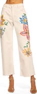 Ramy Brook Amber Flower Embroidery Straight Leg Jeans