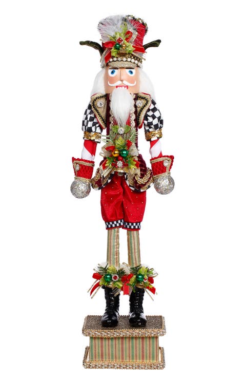 North Pole Checkered Nutcracker, Small