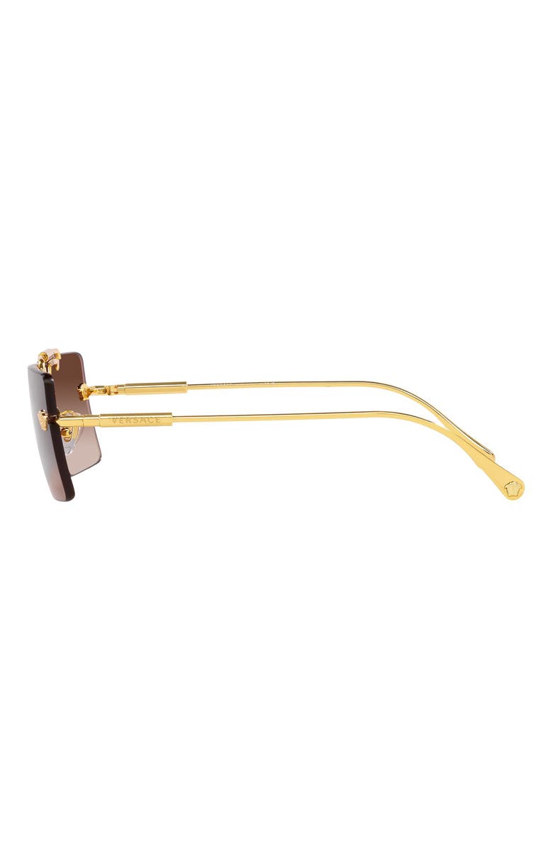 Versace 60mm Gradient Rectangular Sunglasses, Alternate, color, 