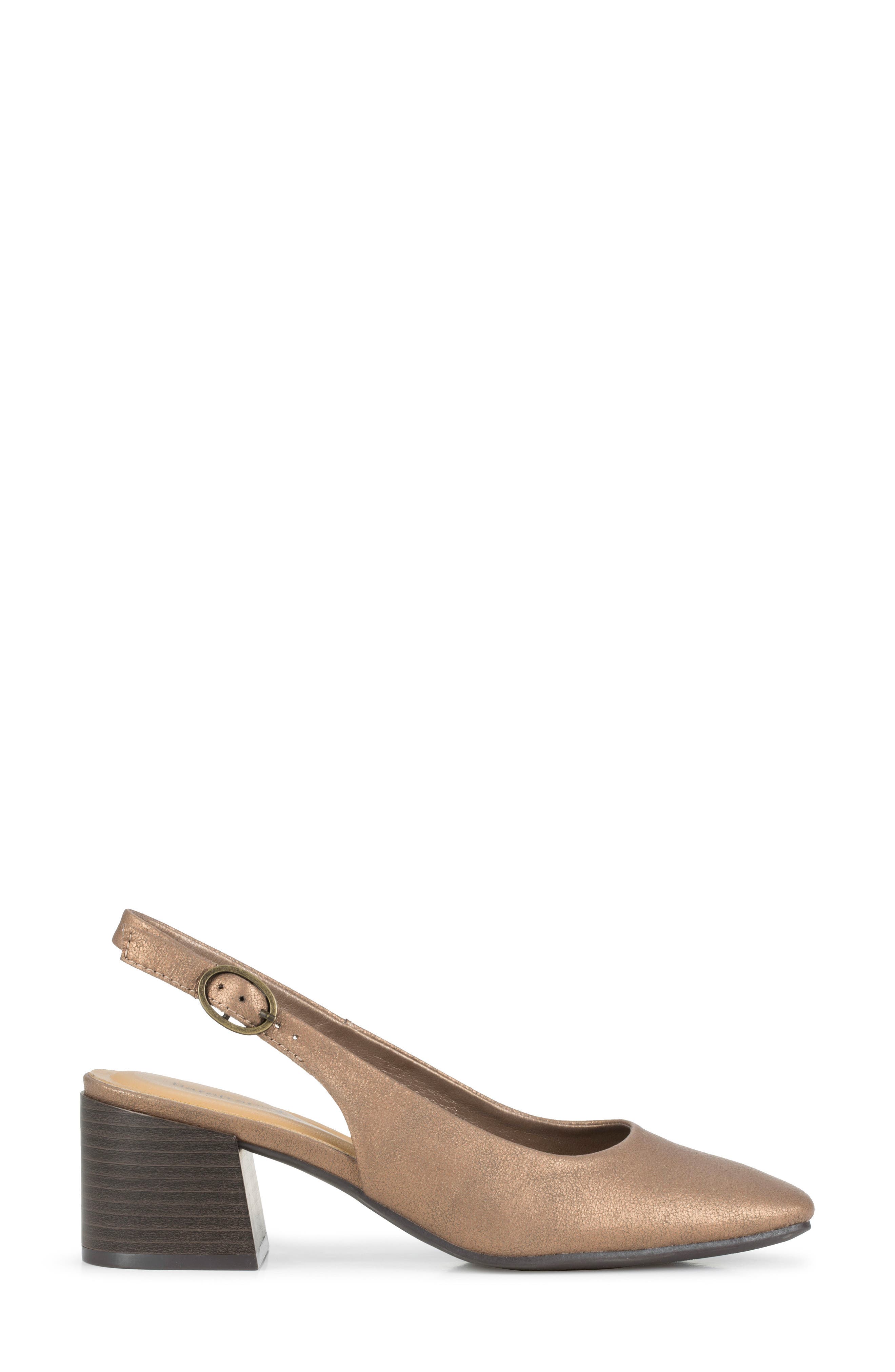 Ester Block Heel Slingback Pump, Alternate, color, BRONZE