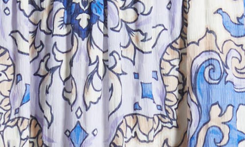 Vince Camuto Print Smocked Tiered Maxi Dress