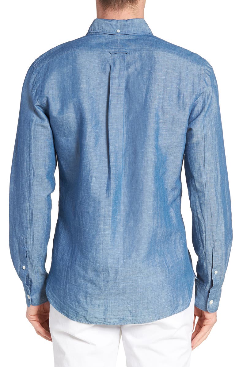 Todd Snyder Patch Pocket Chambray Sport Shirt, Alternate, color, 