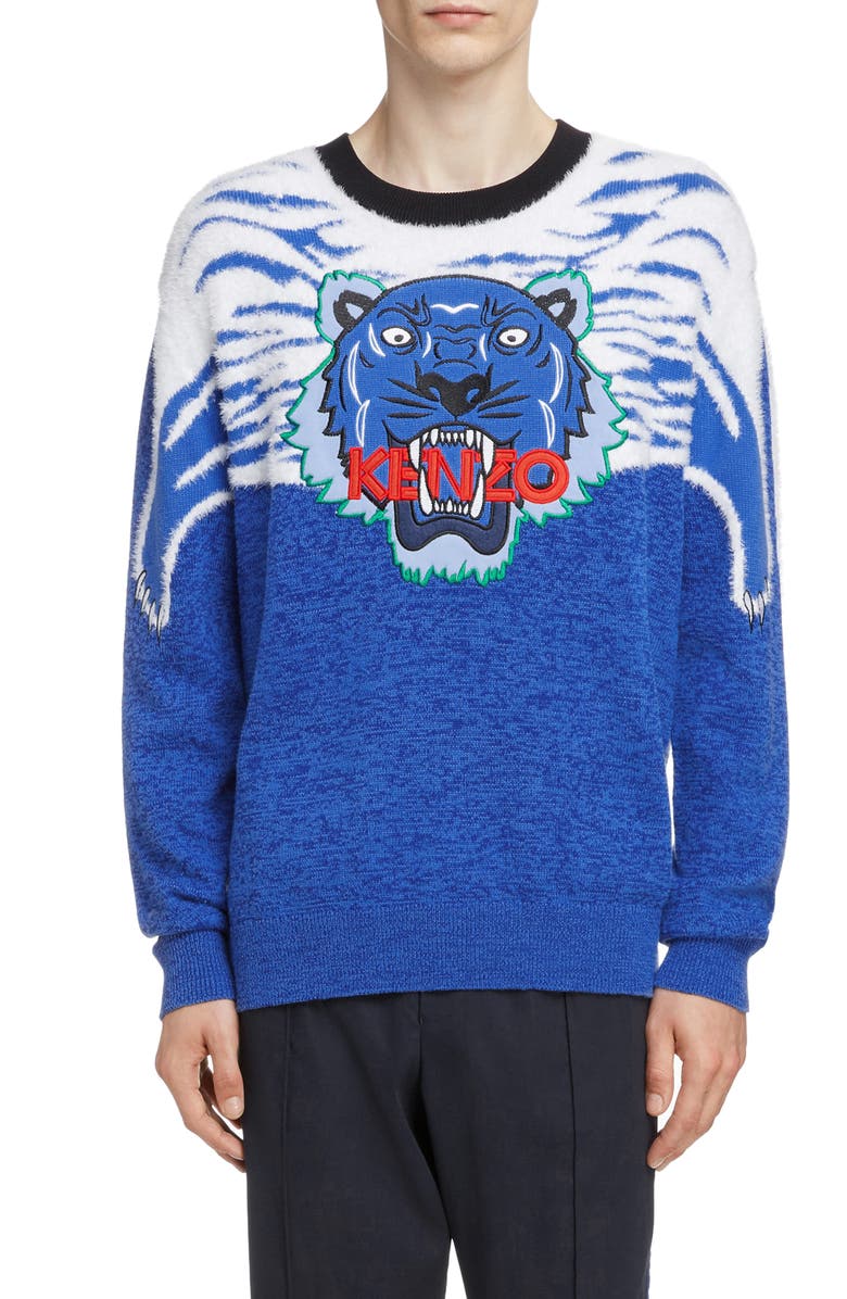 KENZO Tiger Appliqué Sweater, Main, color,
