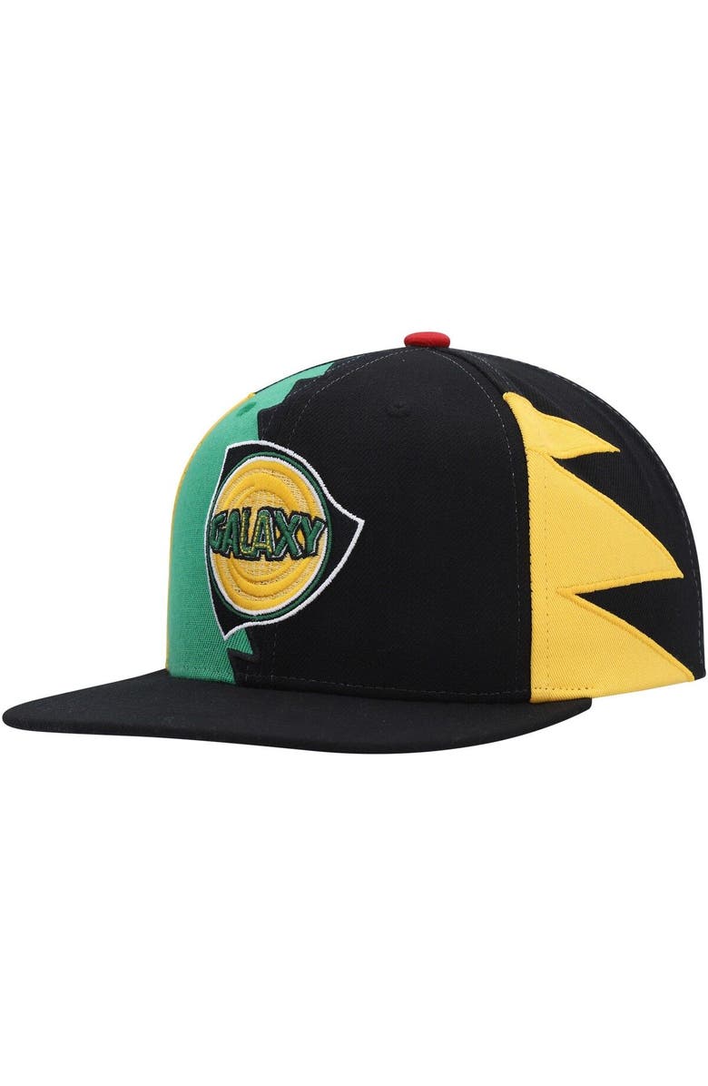 Mitchell & Ness Men's Mitchell & Ness Black LA Galaxy Jersey Hook Snapback Hat, Main, color, Black