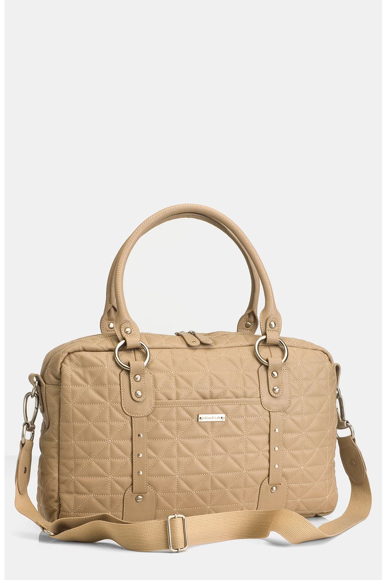 Elizabeth Leather Diaper Bag, Main, color, FAWN