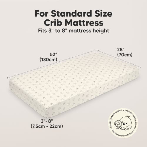 Keababies Soothe Fitted Crib Sheet In Bumble Bear