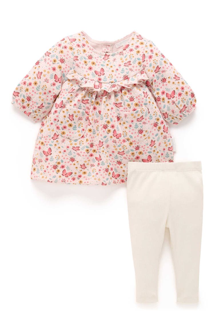 Cosy Dress with Leggings, Main, color, Butterfly Print