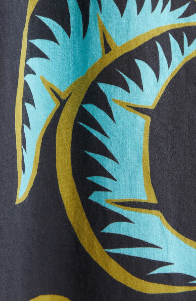 FARM Rio Pineapple Wave Cotton Cover-Up Dress, Alternate, color, 