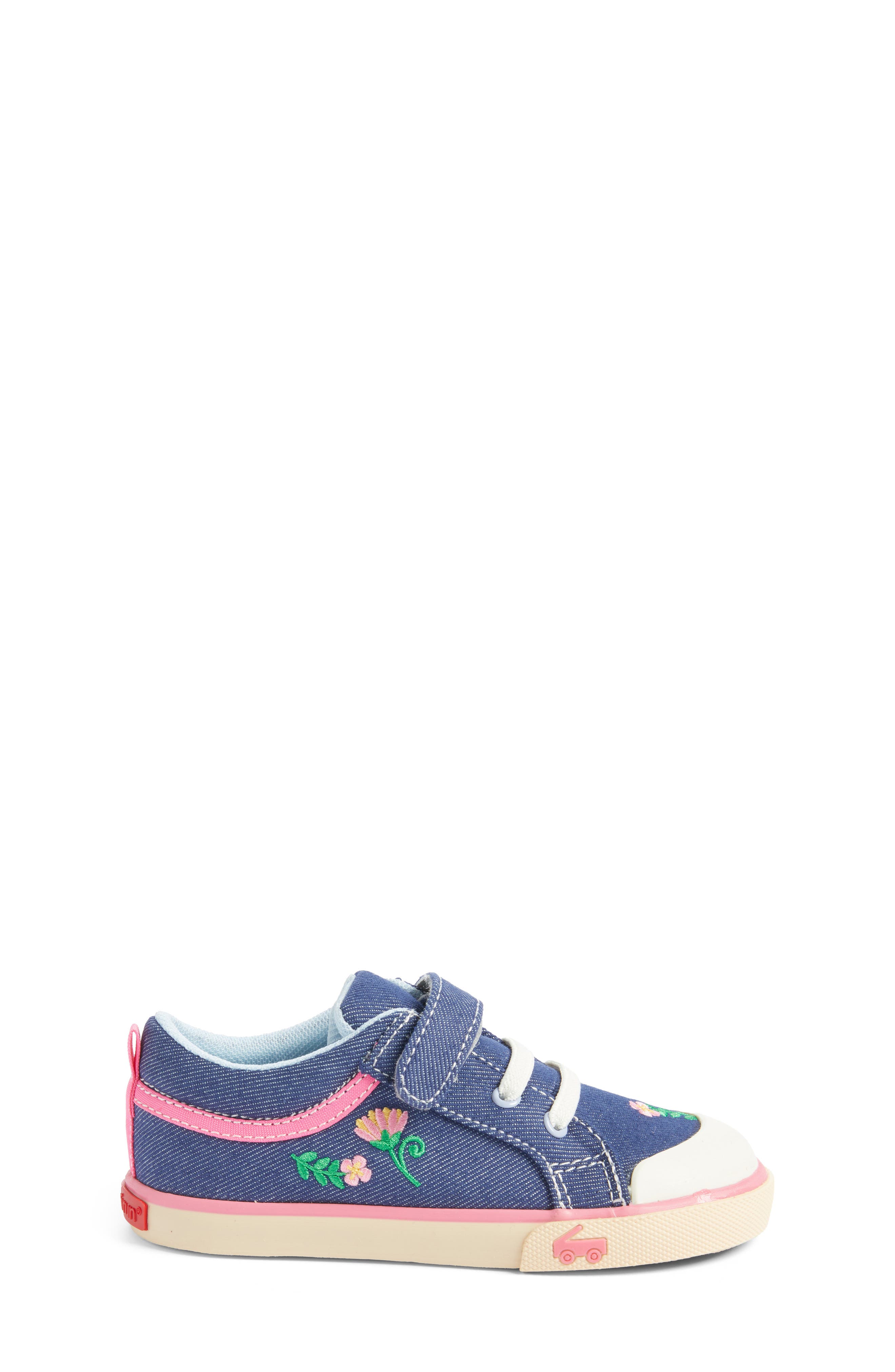 See Kai Run Kristin Sneaker, Alternate, color, Blue Denim/Garden