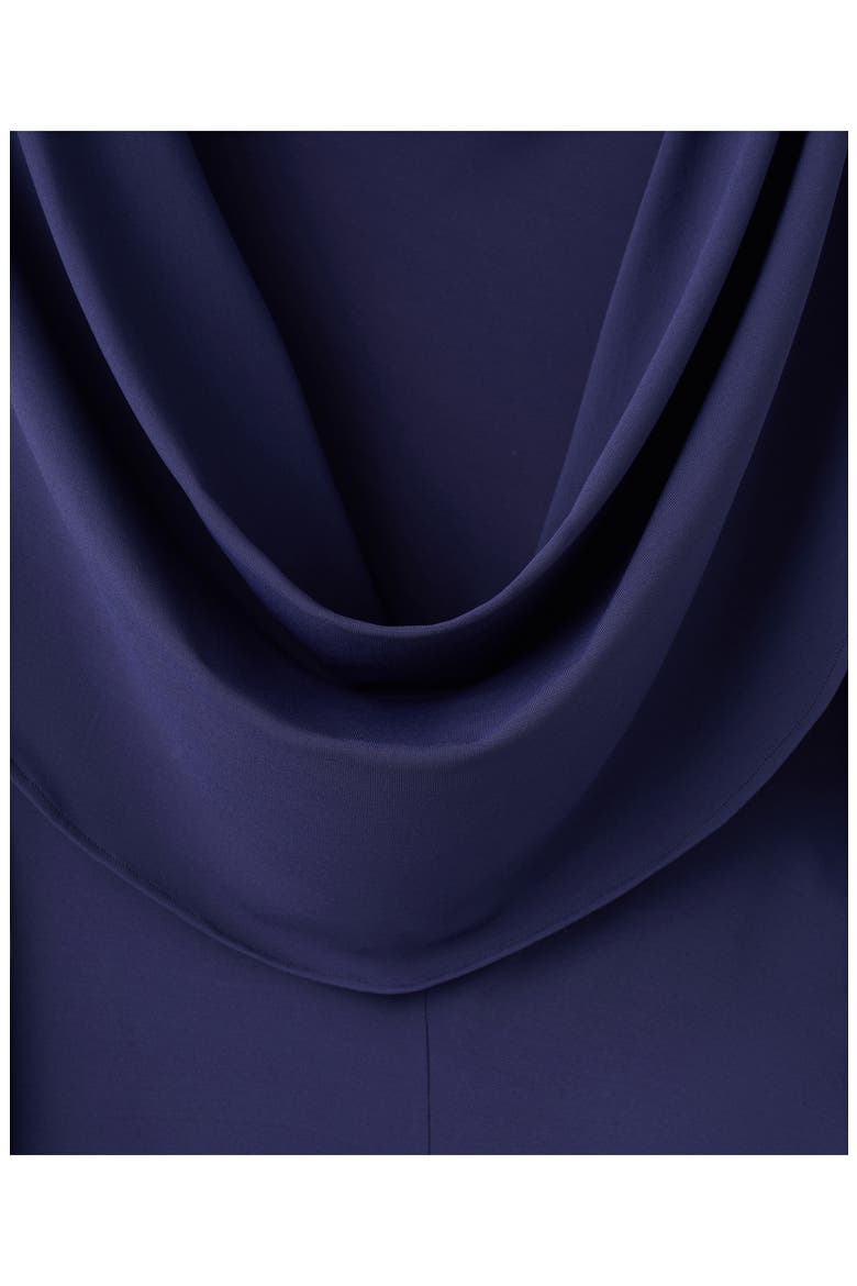 x Kaia Gerber Long Sleeve Drape Asymmetric Gown, Alternate, color, BLUE