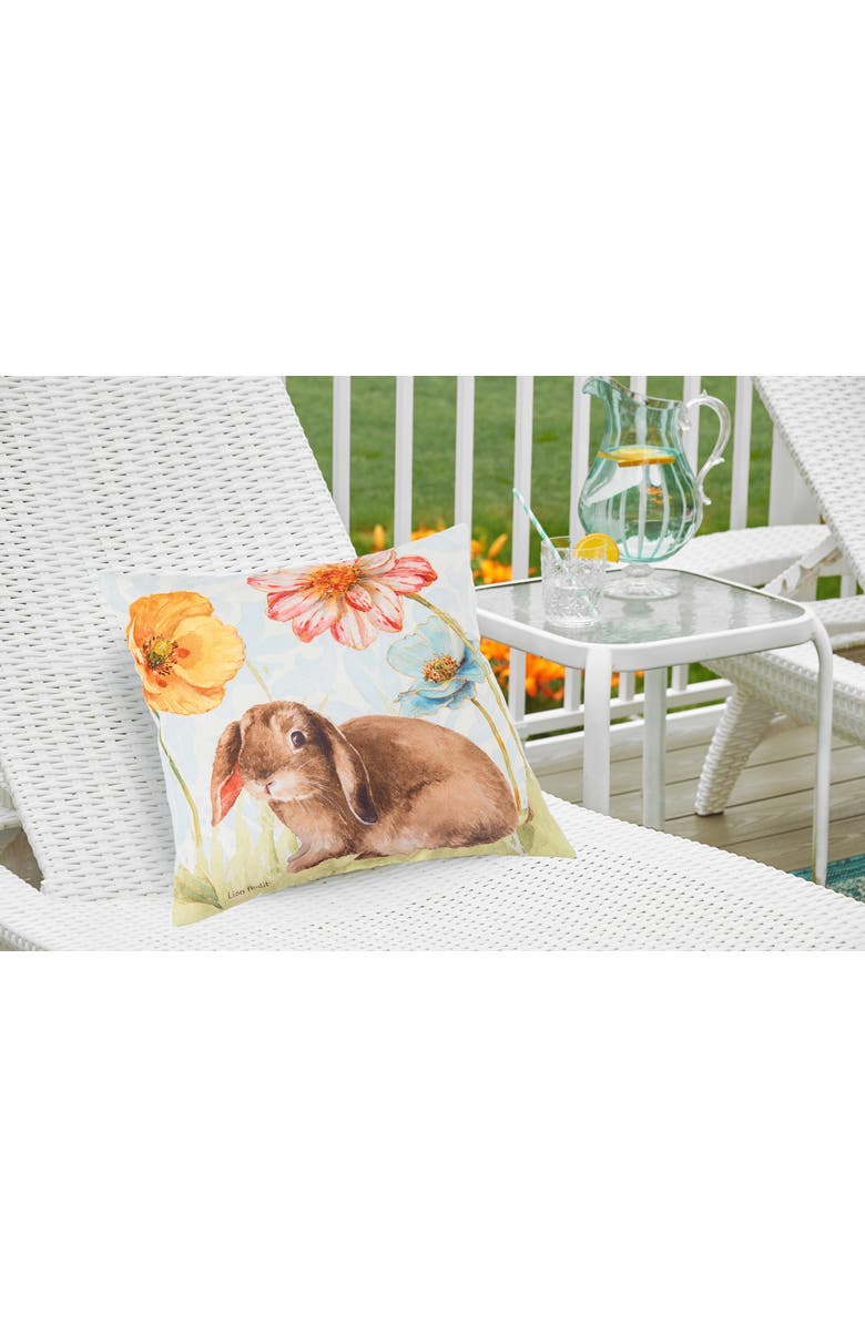 C&F Home Floppy Ear Easter Bunny Indoor/Outdoor Accent Throw Pillow 18" x 18", Alternate, color, Green