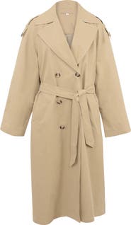 HOUSE OF CB Marais Double Breasted Trench Coat