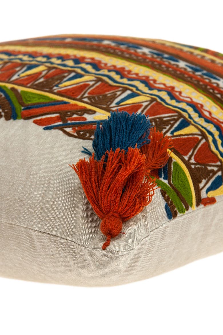 Zelda Bohemian Pillow - 20" x 20" - Multi, Alternate, color, MULTICOLOR