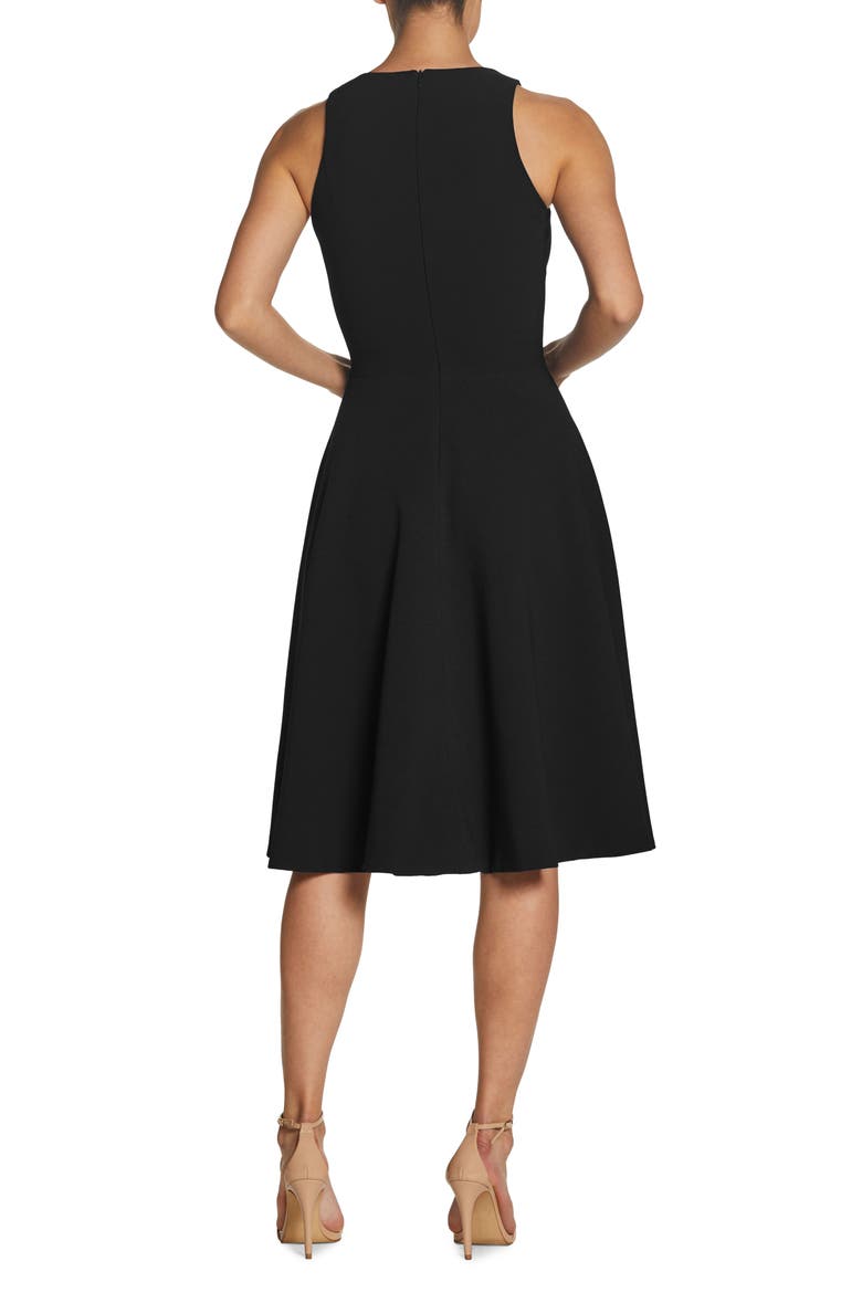Catalina Fit & Flare Cocktail Dress, Alternate, color, BLACK