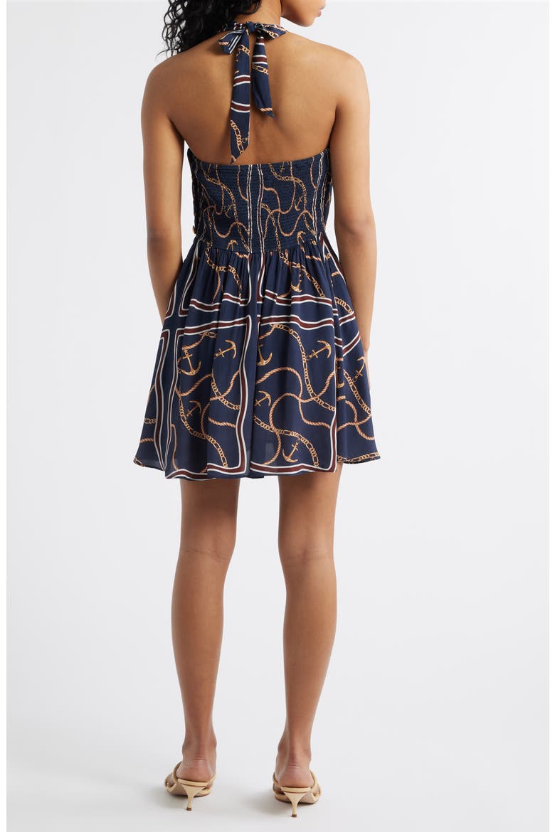 Lochlan Halter Minidress, Alternate, color, DEEP NAVY