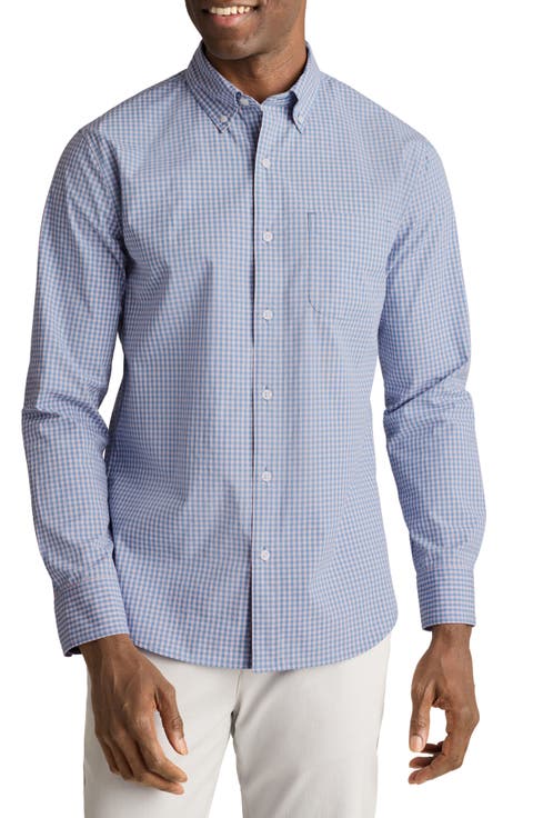 Raliegh Slim Fit Gingham Check Button Down Shirt