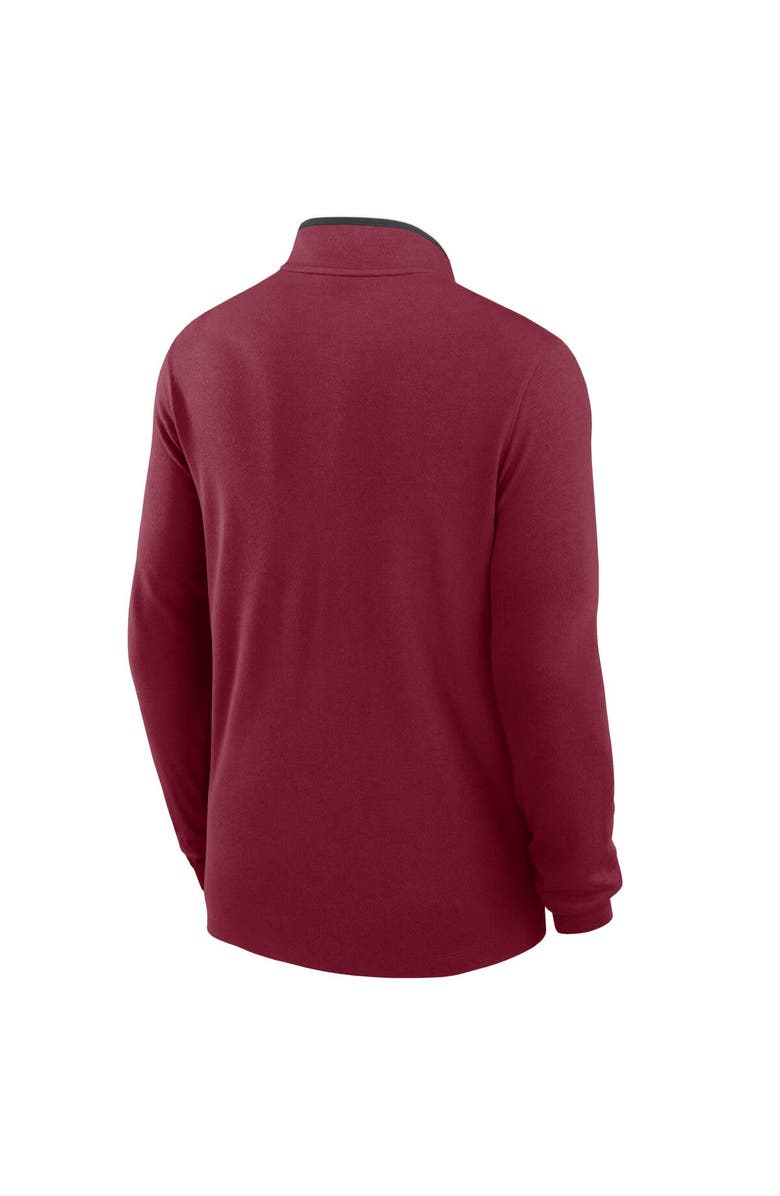 Nike Men's Nike Crimson Washington State Cougars Coaches Courtside Basketball Victory Performance Quarter-Zip Top, Alternate, color, Crimson