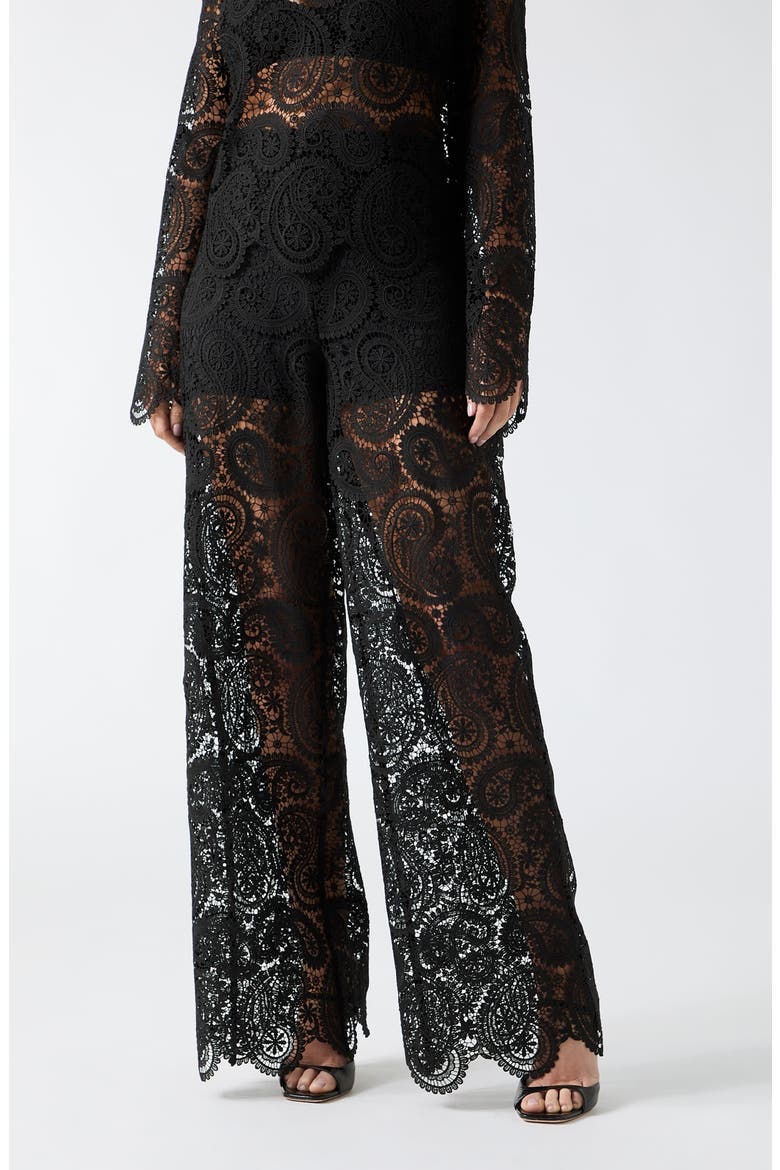Grace Lace Wide Leg Pants, Main, color, JBLACK-BLACK