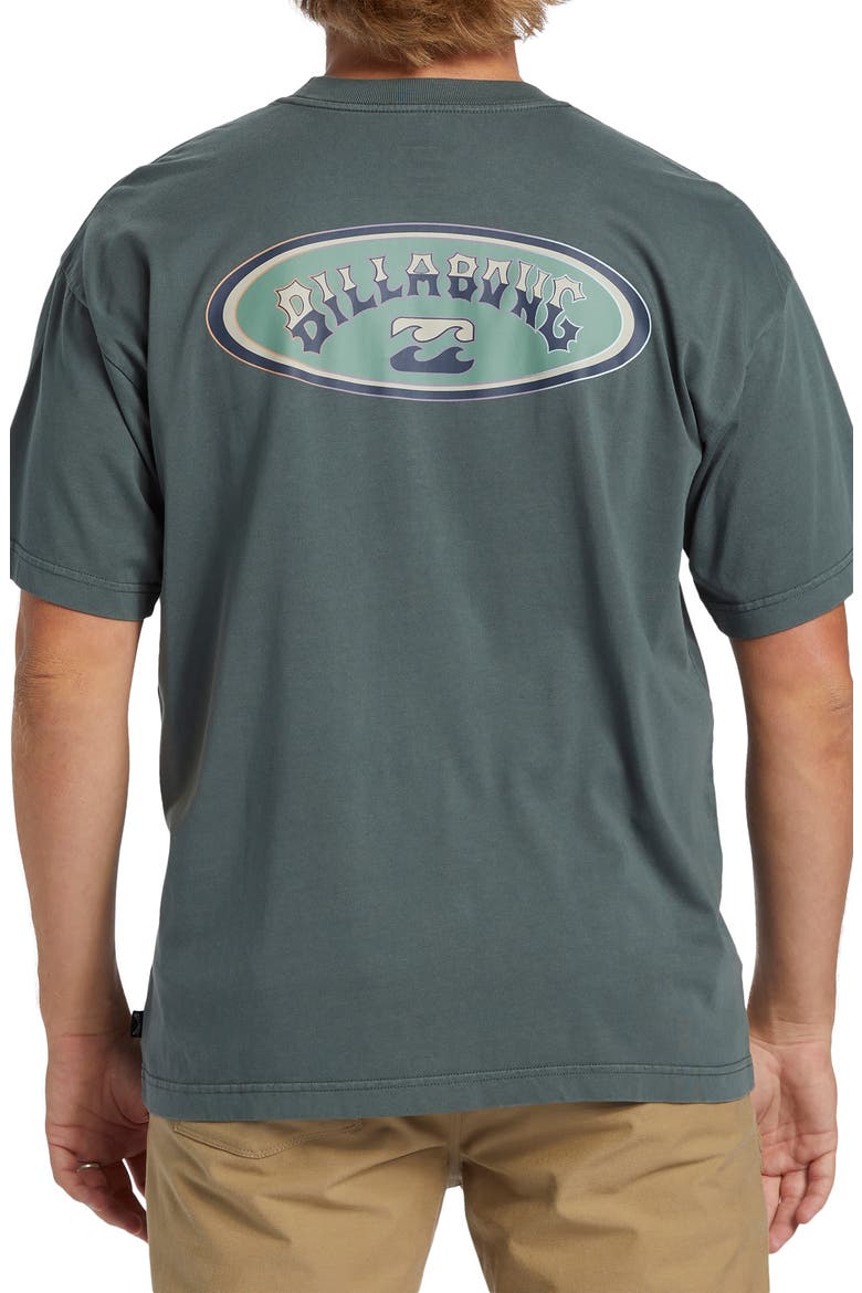 Arch Wave Cotton Graphic T-Shirt, Alternate, color, SLATE GREEN