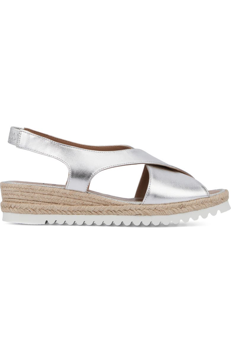 Aquatalia Adelina Crisscross Slingback Sandal, Alternate, color, Silver