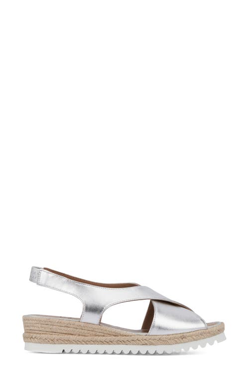 Aquatalia Adelina Crisscross Slingback Sandal In Silver