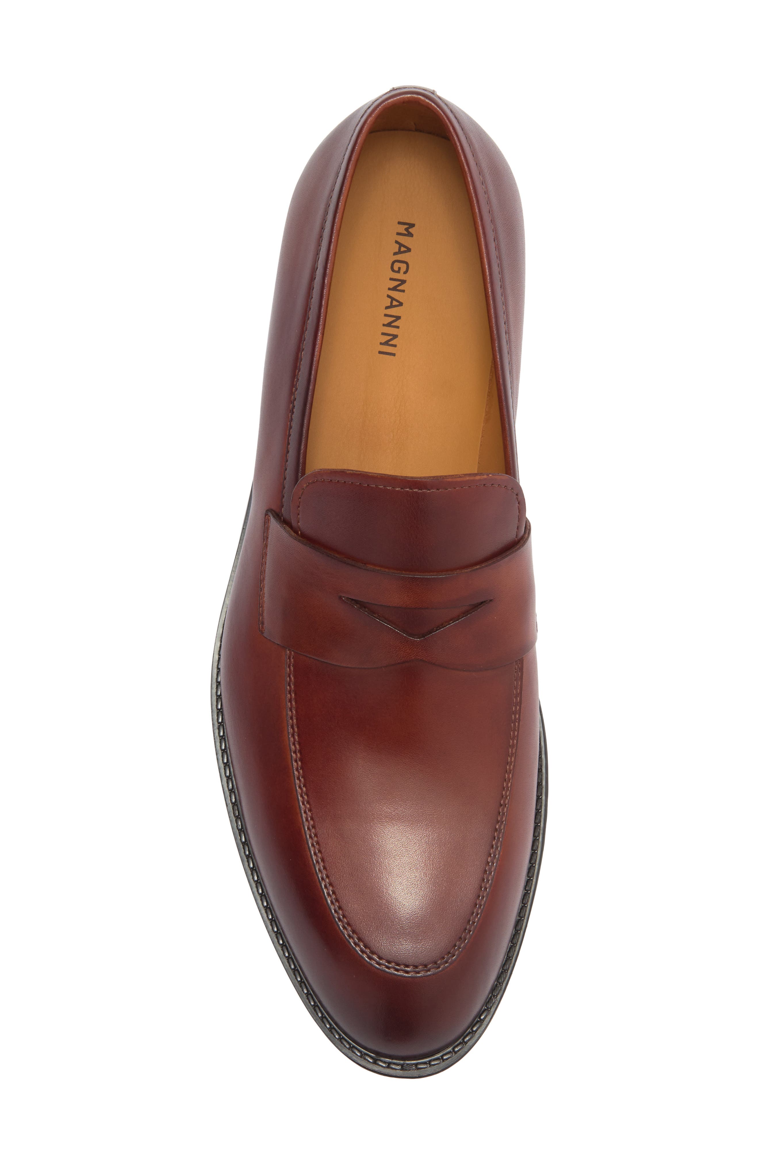 Magnanni Eddison Penny Loafer, Alternate, color, Cognac