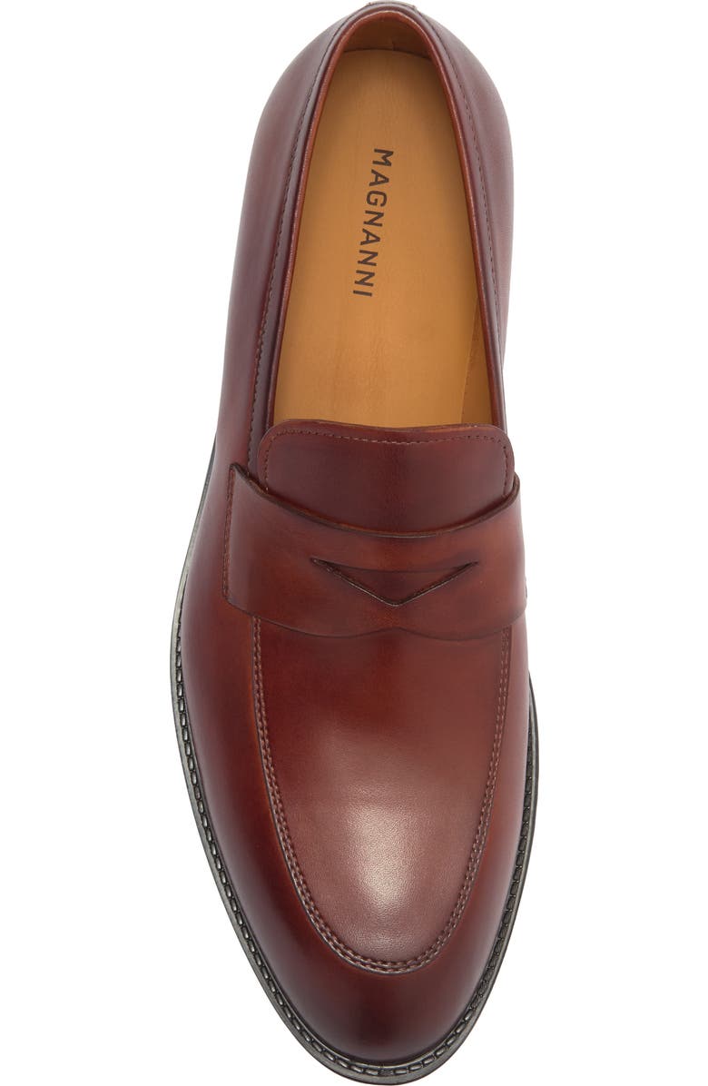 Magnanni Eddison Penny Loafer, Alternate, color, Cognac