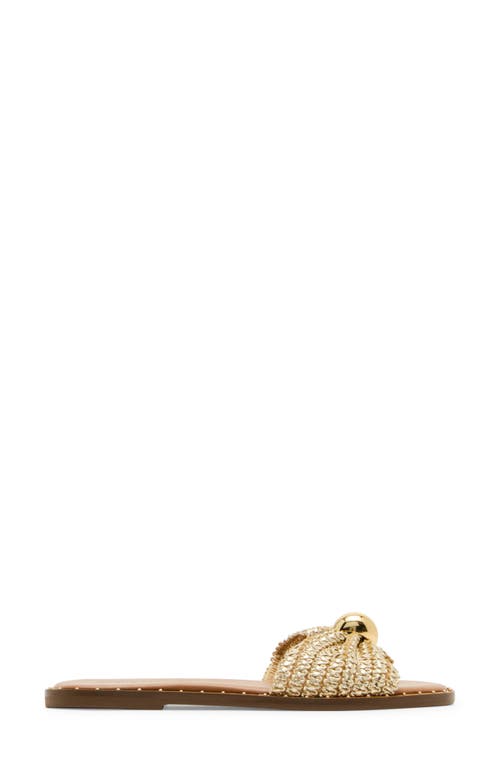 Steve Madden Dipsy Slide Sandal In Gold