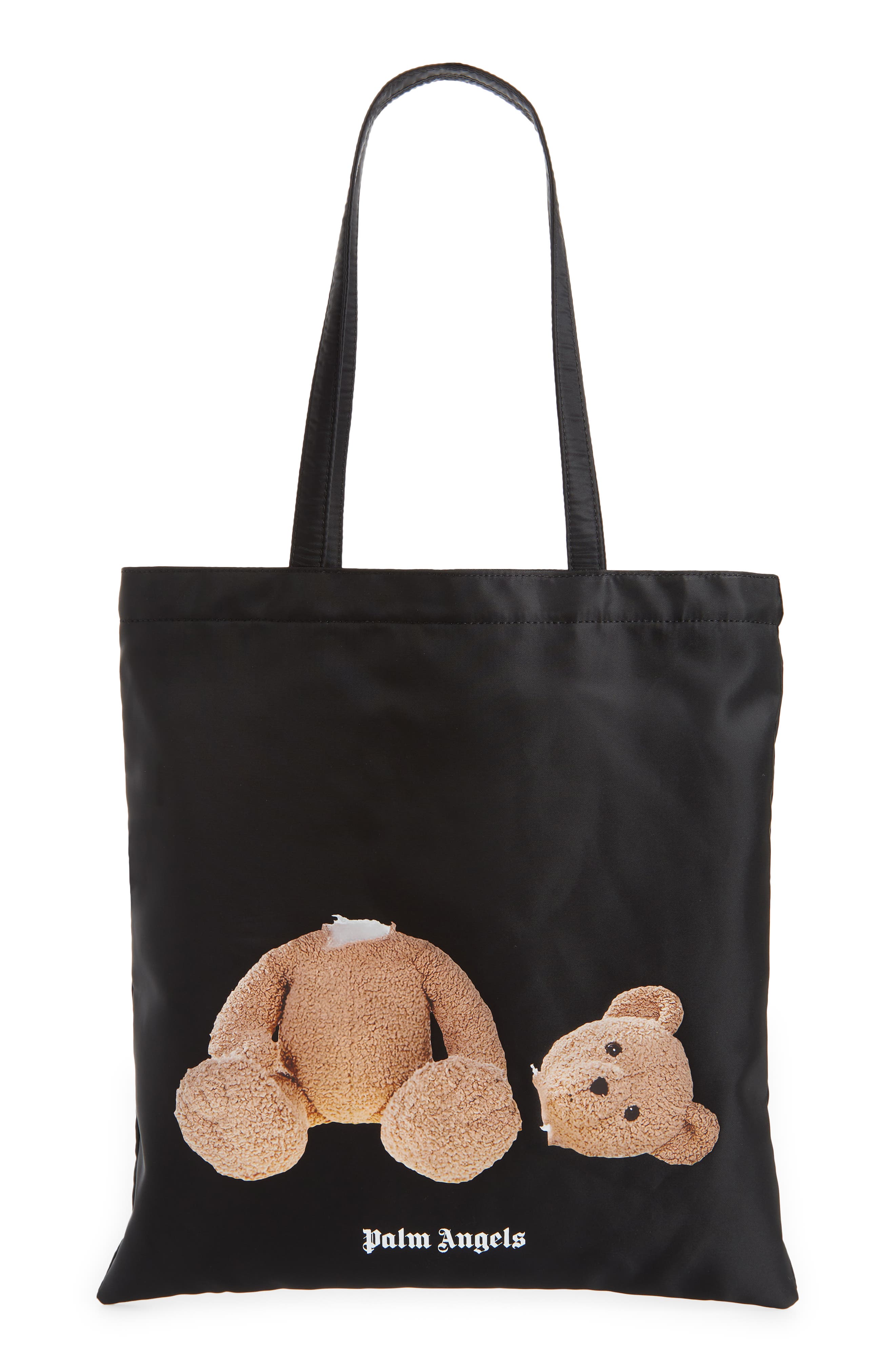 Palm Angels Bear Graphic Nylon Tote, Main, color, 