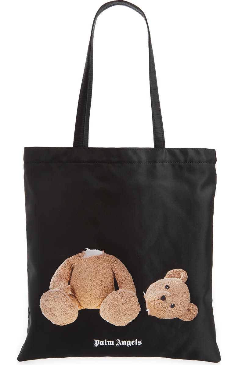 Palm Angels Bear Graphic Nylon Tote, Main, color,