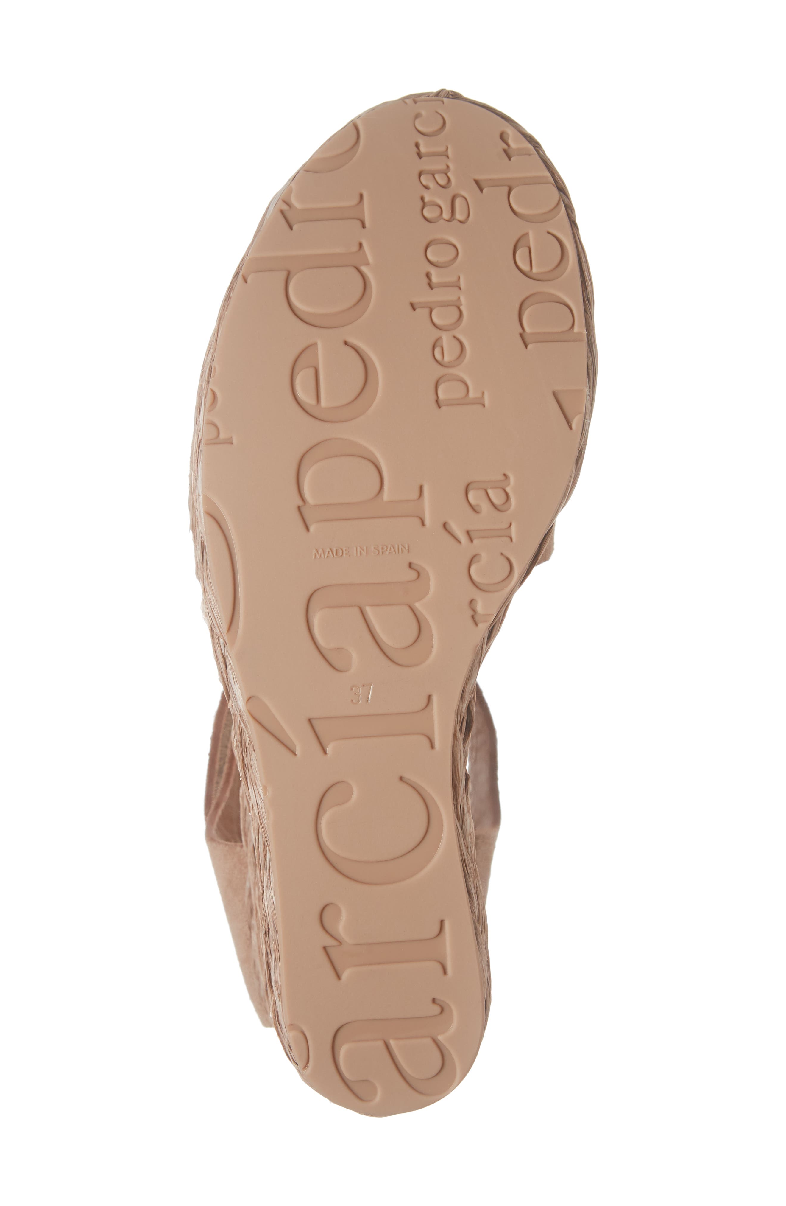 Dory Raffia Wedge Sandal, Alternate, color, ROSE CASTORO