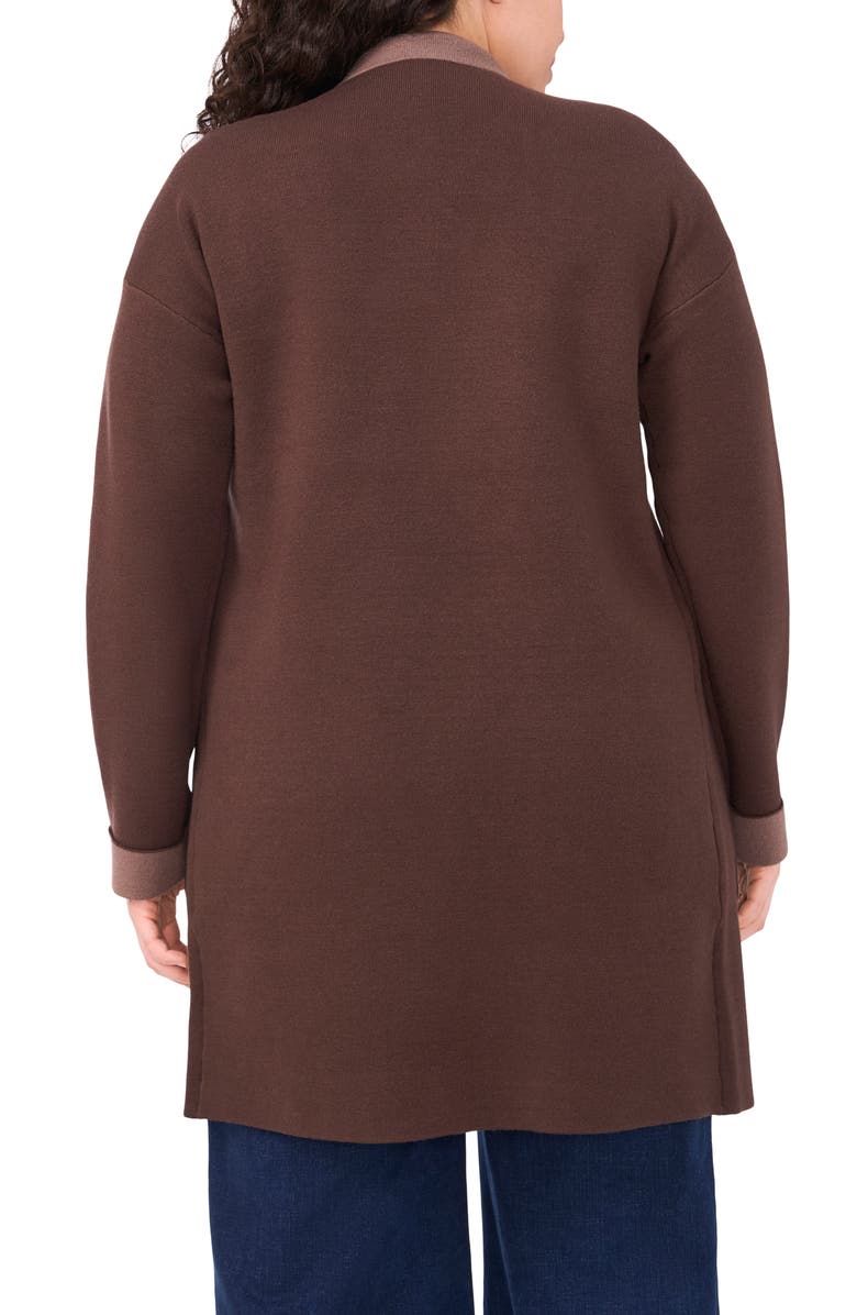 Halogen<sup>®</sup> Lapel Long Cardigan, Alternate, color, Deep Coffee