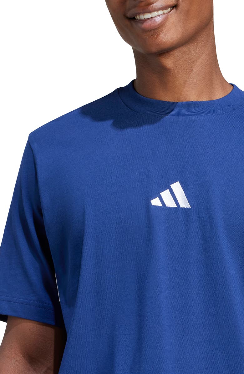 adidas 3-Stripes Cotton T-Shirt, Alternate, color, Dark Blue/ White