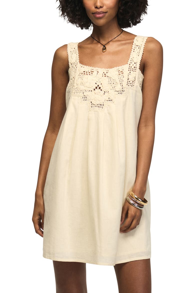 Crochet Shift Minidress, Alternate, color, CREAM