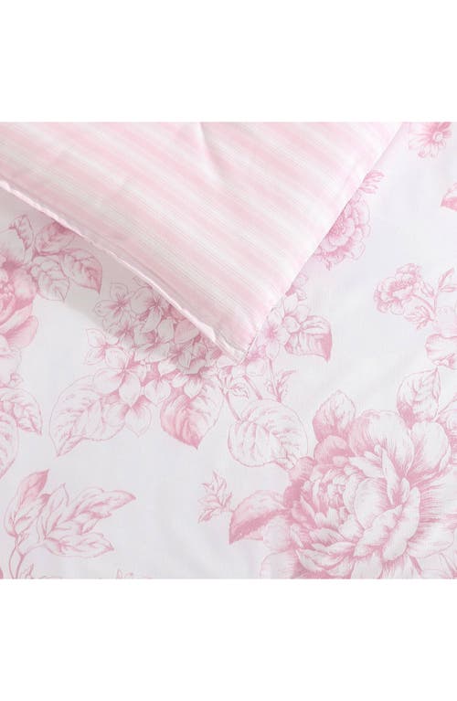 Laura Ashley Delphine Cotton Comforter Set In Mauve Pink