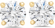Bliss Diamond Certified 1/2Ct TW Natural Diamond Screw Back Studs Gold Earrings