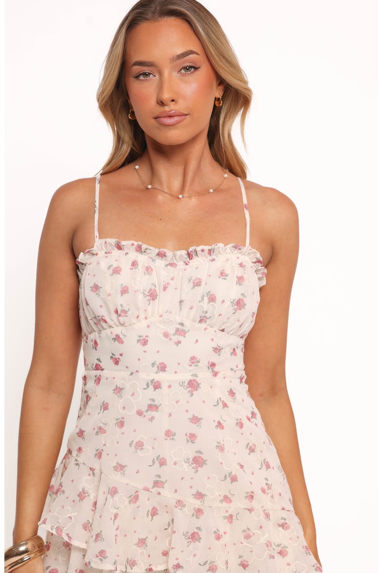 Maris Floral Skirted Romper, Alternate, color, IVORY PINK ROSE