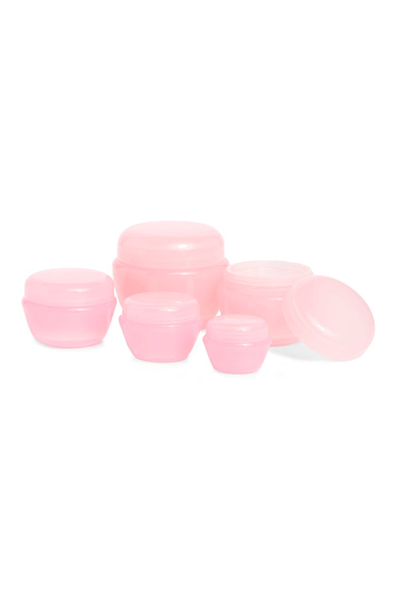 5-Piece Pyramid Travel Jar Set, Alternate, color, PINK
