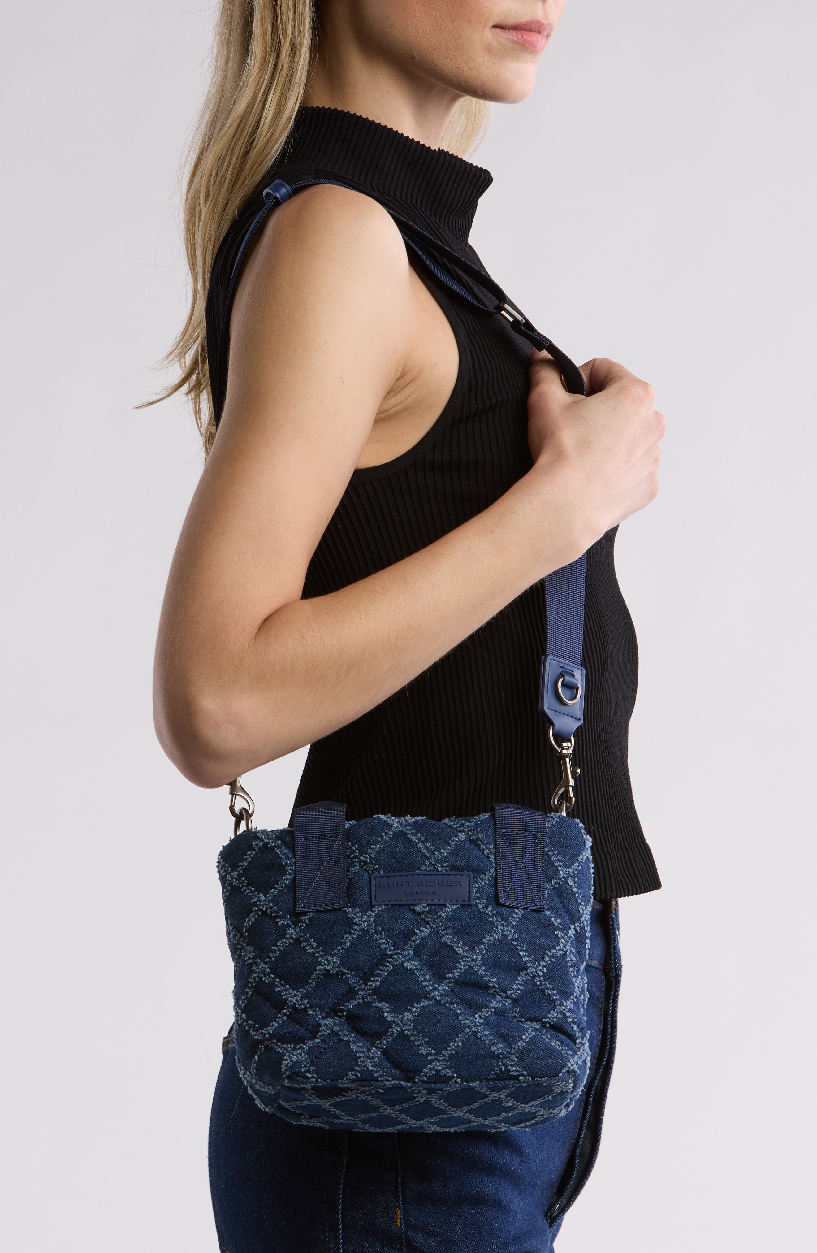 Kurt Geiger London Quilted Shopper Bag, Alternate, color, 