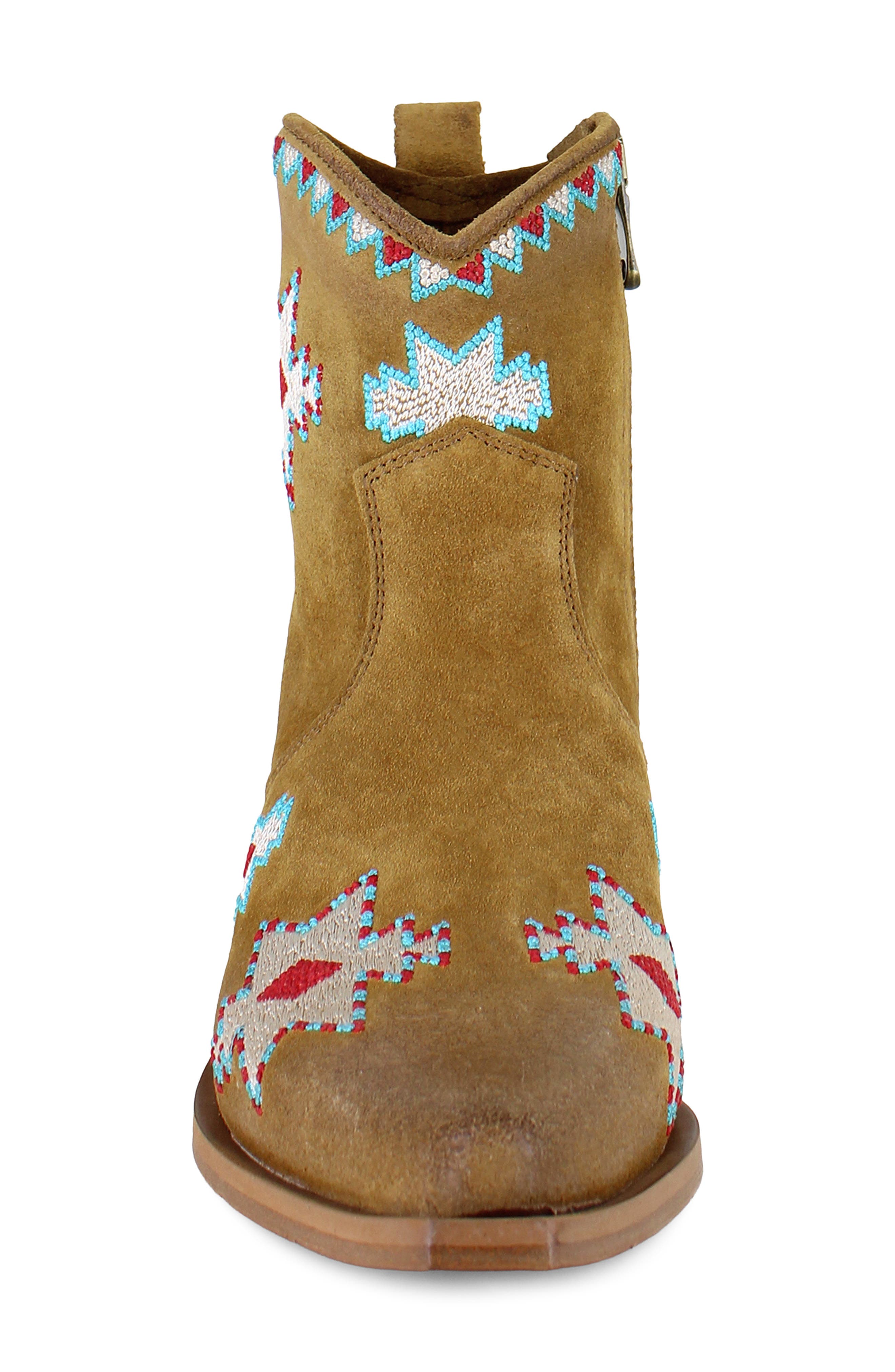 Katana Leather Western Bootie, Alternate, color, TAN SUEDE